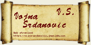 Vojna Srdanović vizit kartica